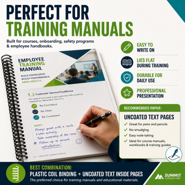 printing training manuals and course materials in canada