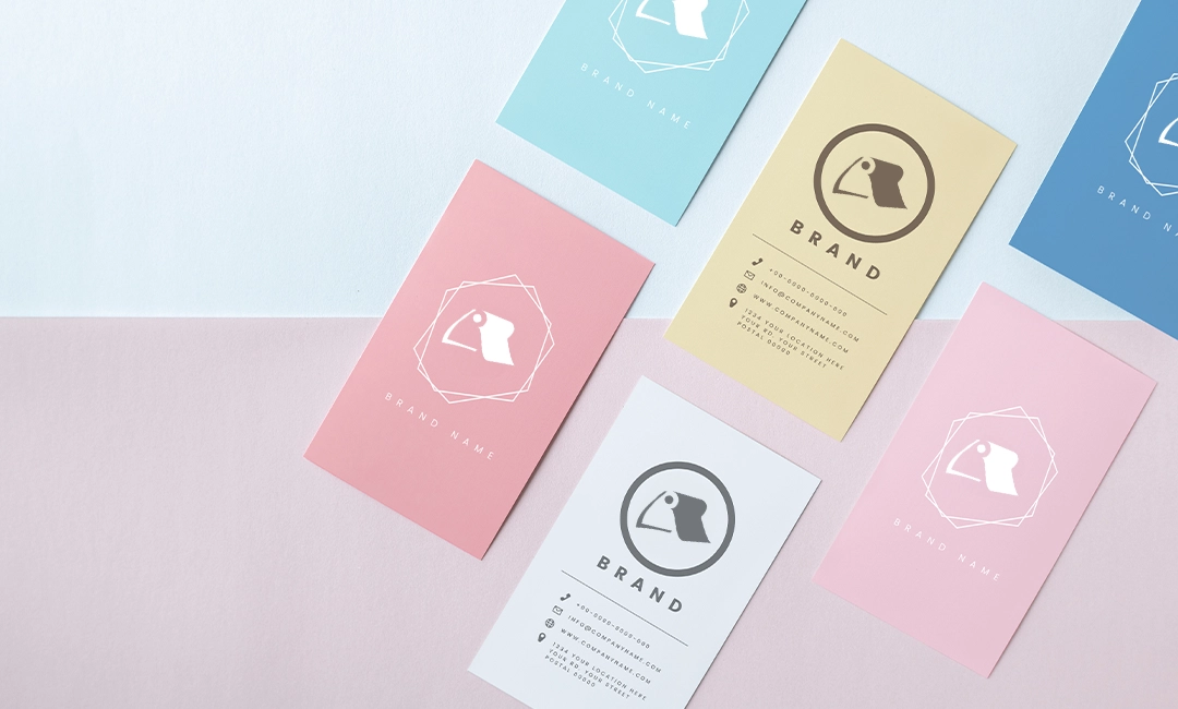 Business cards designed in Canva