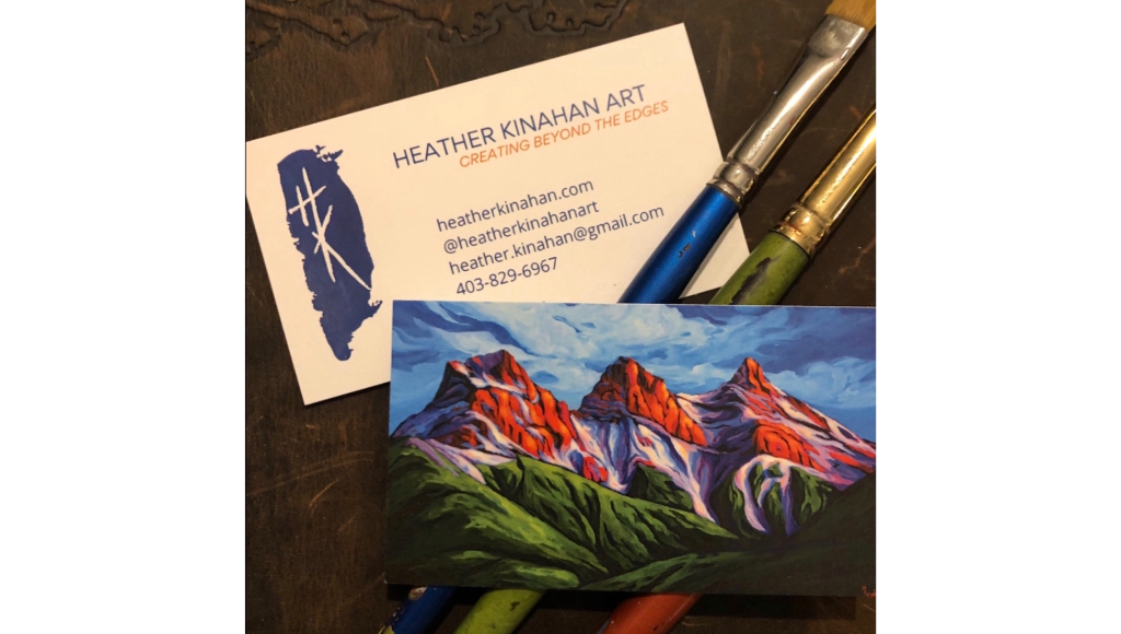 Business cards for Heather Kinahan Art