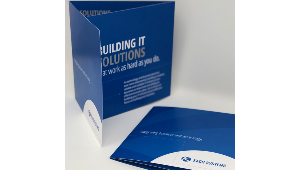 Trifold brochure for Kaco Systems printed by Little Rock Printing