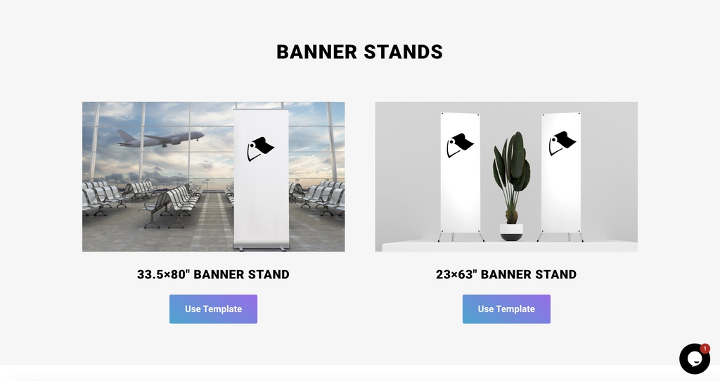 Banner stand templates for Canva by Little Rock Printing