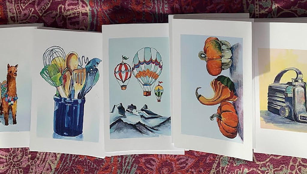 Various greeting card designs printed by Little Rock Printing