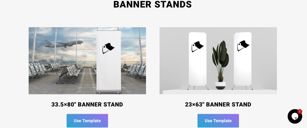 Banner stand Canva templates created by Little Rock Printing