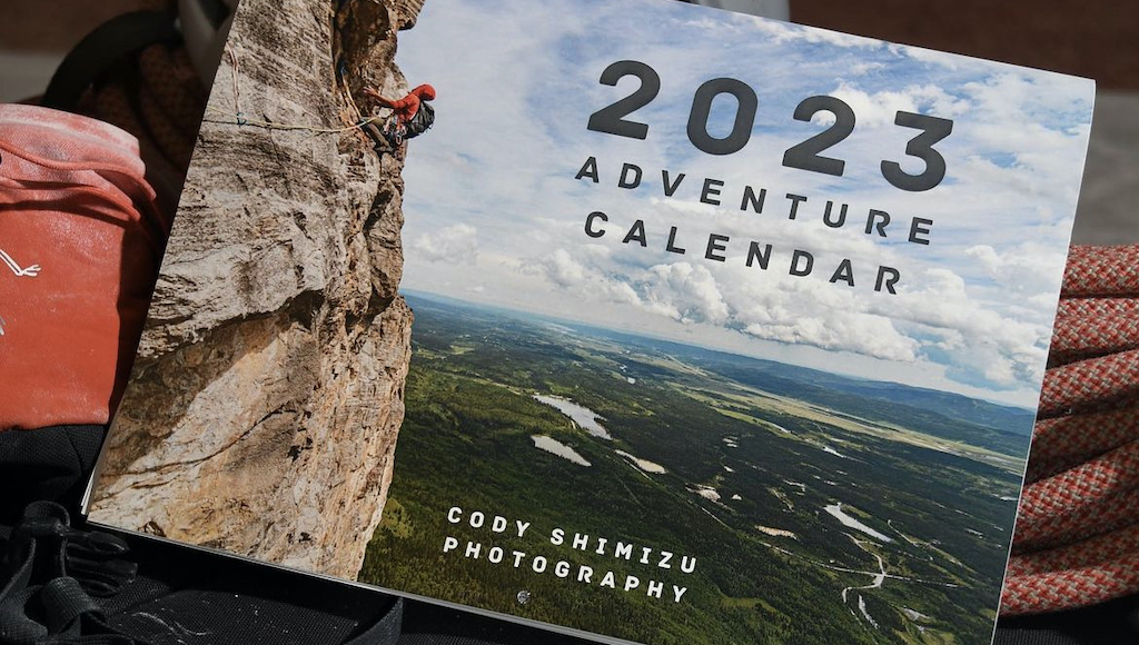 2023 adventure calendar featuring Cody Shimizu Photography printed by Little Rock Printing