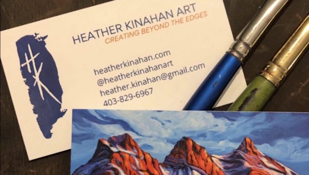 Business cards for Heather Kinahan Art printed by Little Rock Printing