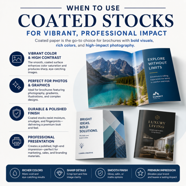 Brochures 4 coated Paper stocks for brochures