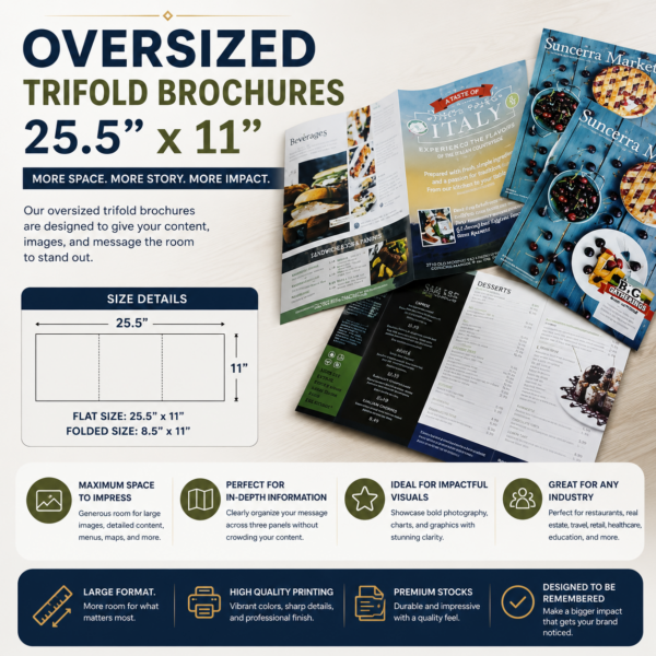 Brochures 6 Oversized Trifold Brochures