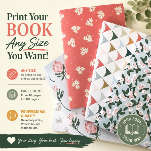 print your perfect bound book any size you want