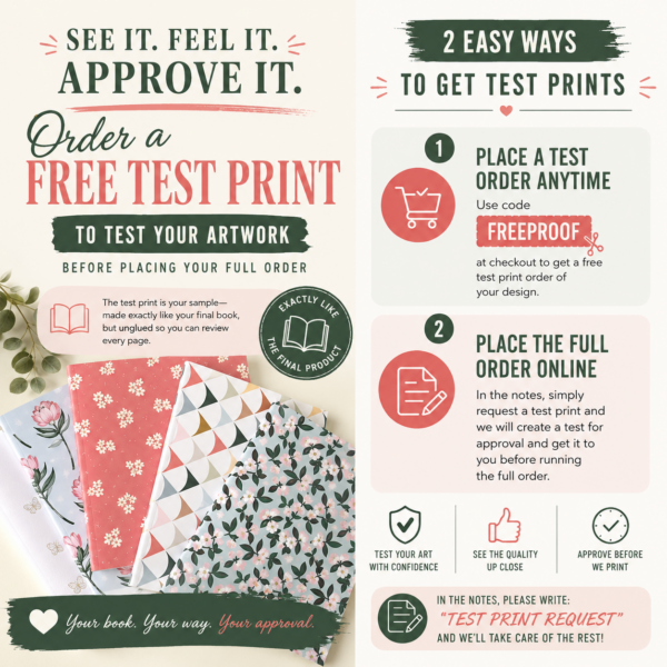 Free Sample Prints for Perfect Bound Books