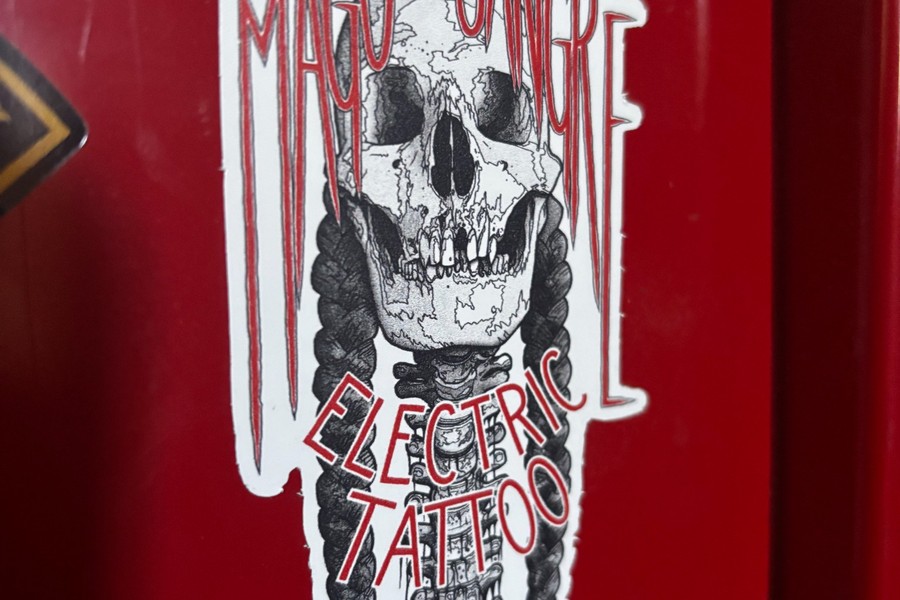 Electric Avenue Tattoo 25 Custom sticker for tattoo artist in Calgary printed at Little Rock Printing